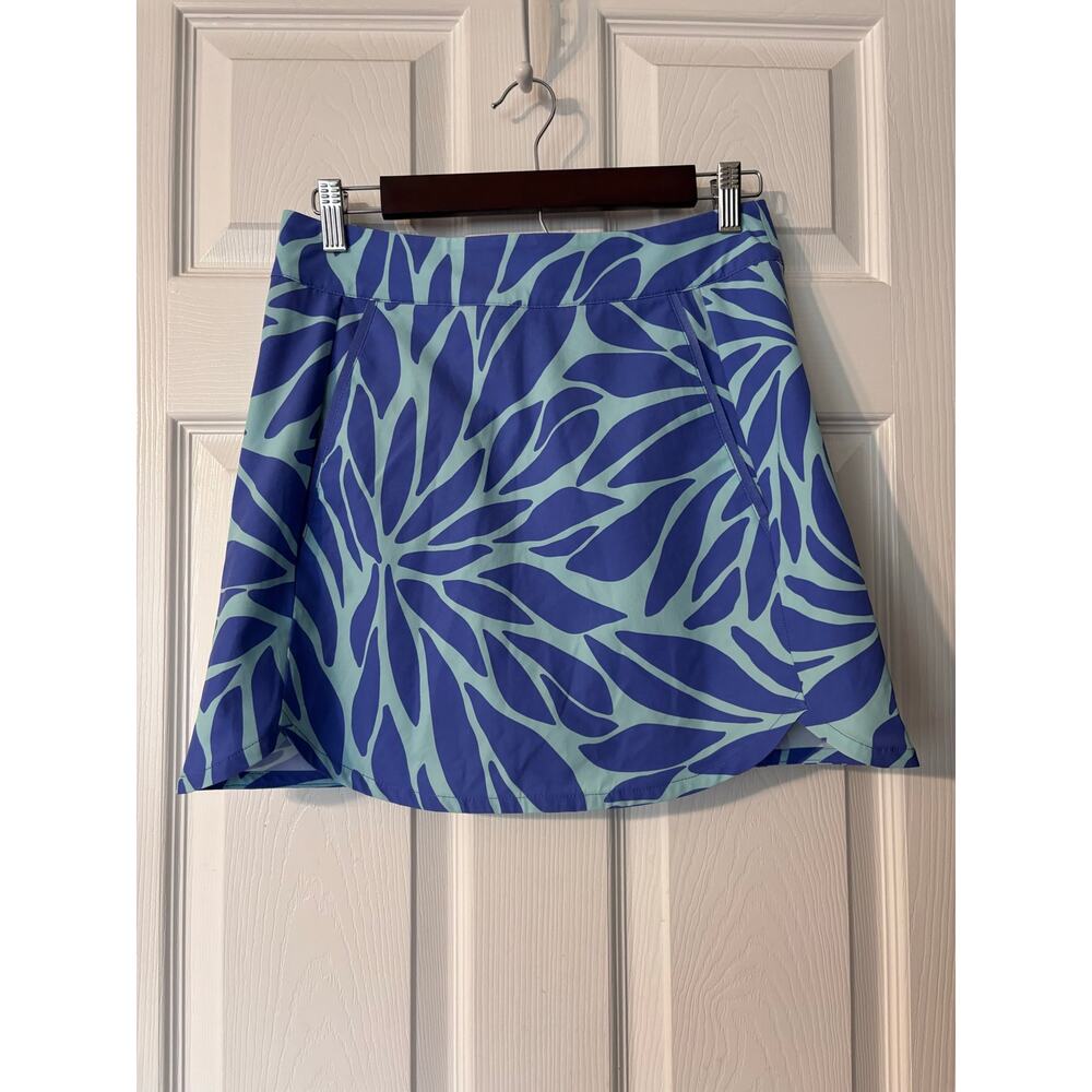 Vineyard Vines Performance Golf Skort Women's Size 2 Blue Floral Botanical
